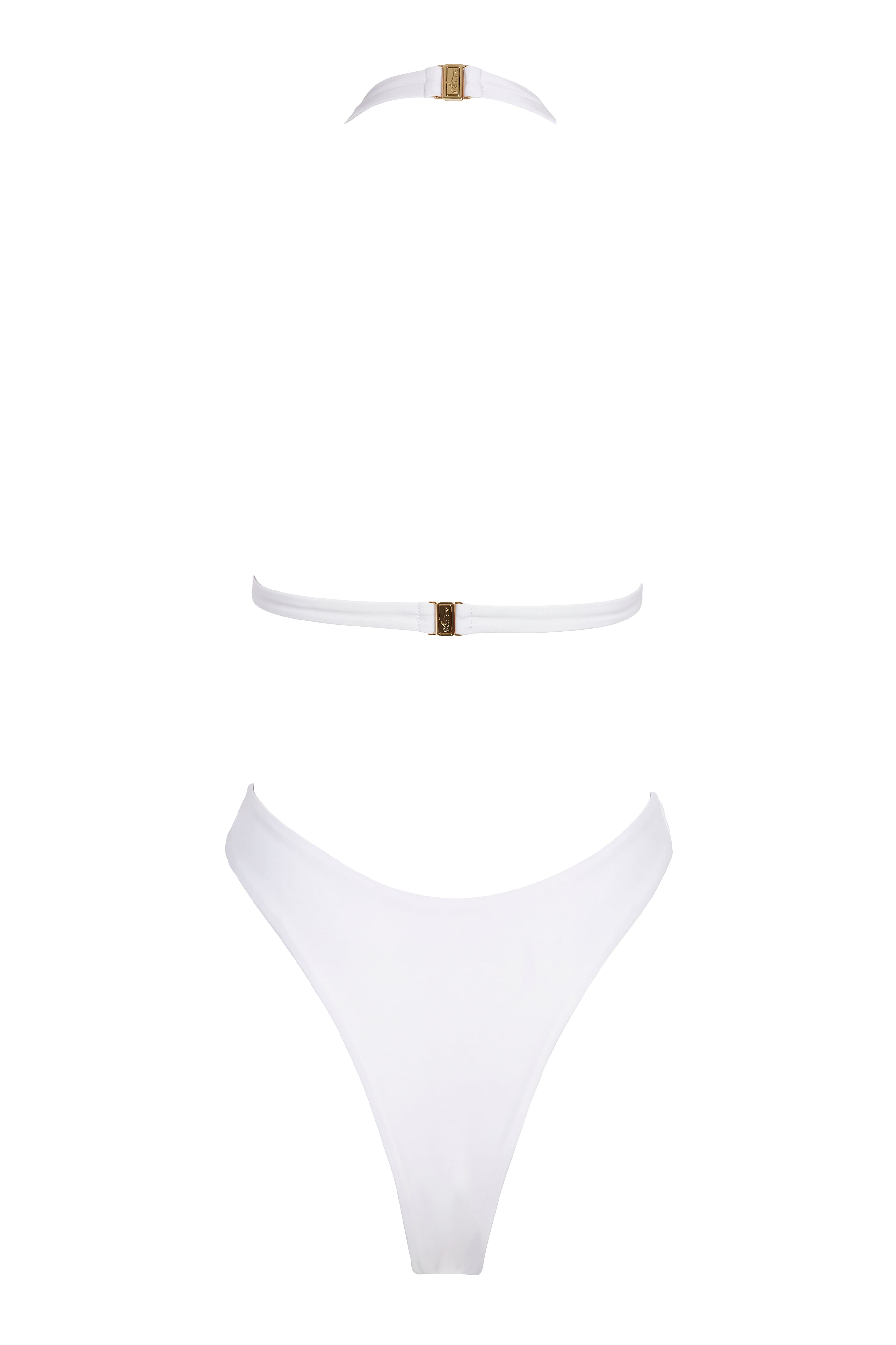 Oh Polly Swim Georgie Maillot 1 Pièce Coconut beige brillant