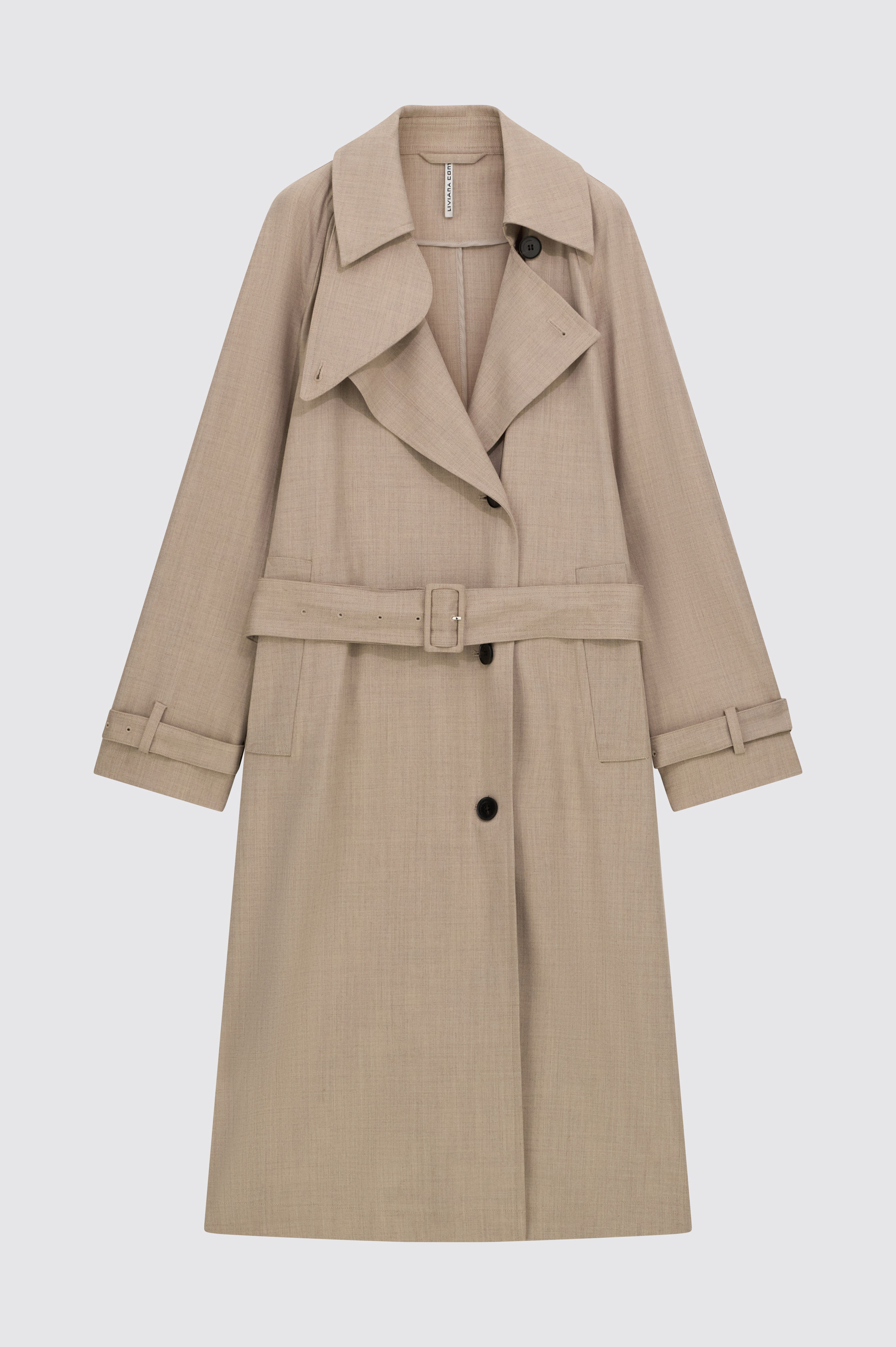 Liviana Conti Manon trench laine taupe taille 40 genou