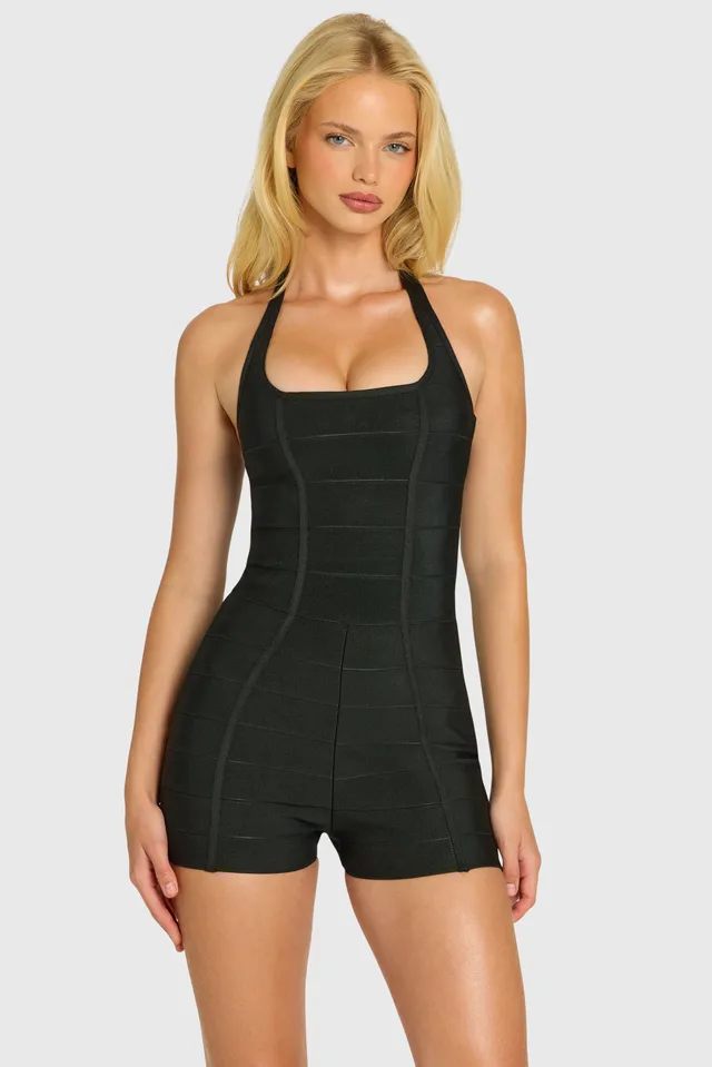 Oh Polly Dalia combishort bandage noir