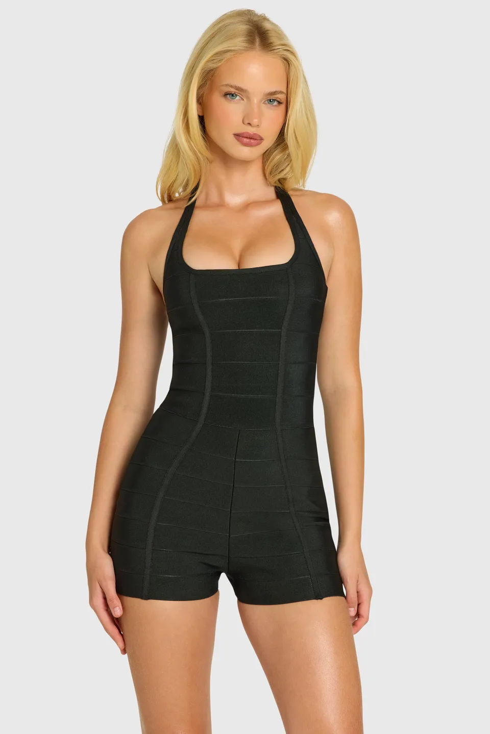 Oh Polly Dalia combishort bandage noir
