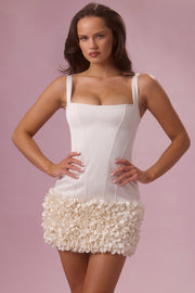 Oh Polly Zelia Mini Robe Perle Satin Bodycon Corset