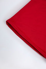 Oh Polly Sabrine short jersey taille basse rouge feu