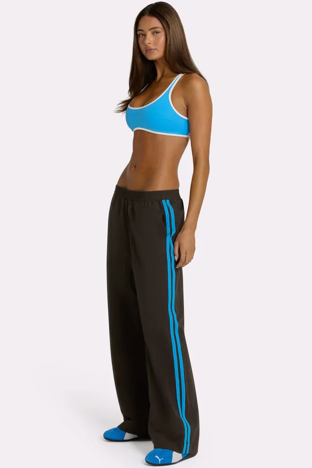 Oh Polly Woven Track Pants pantalon truffe tissé large