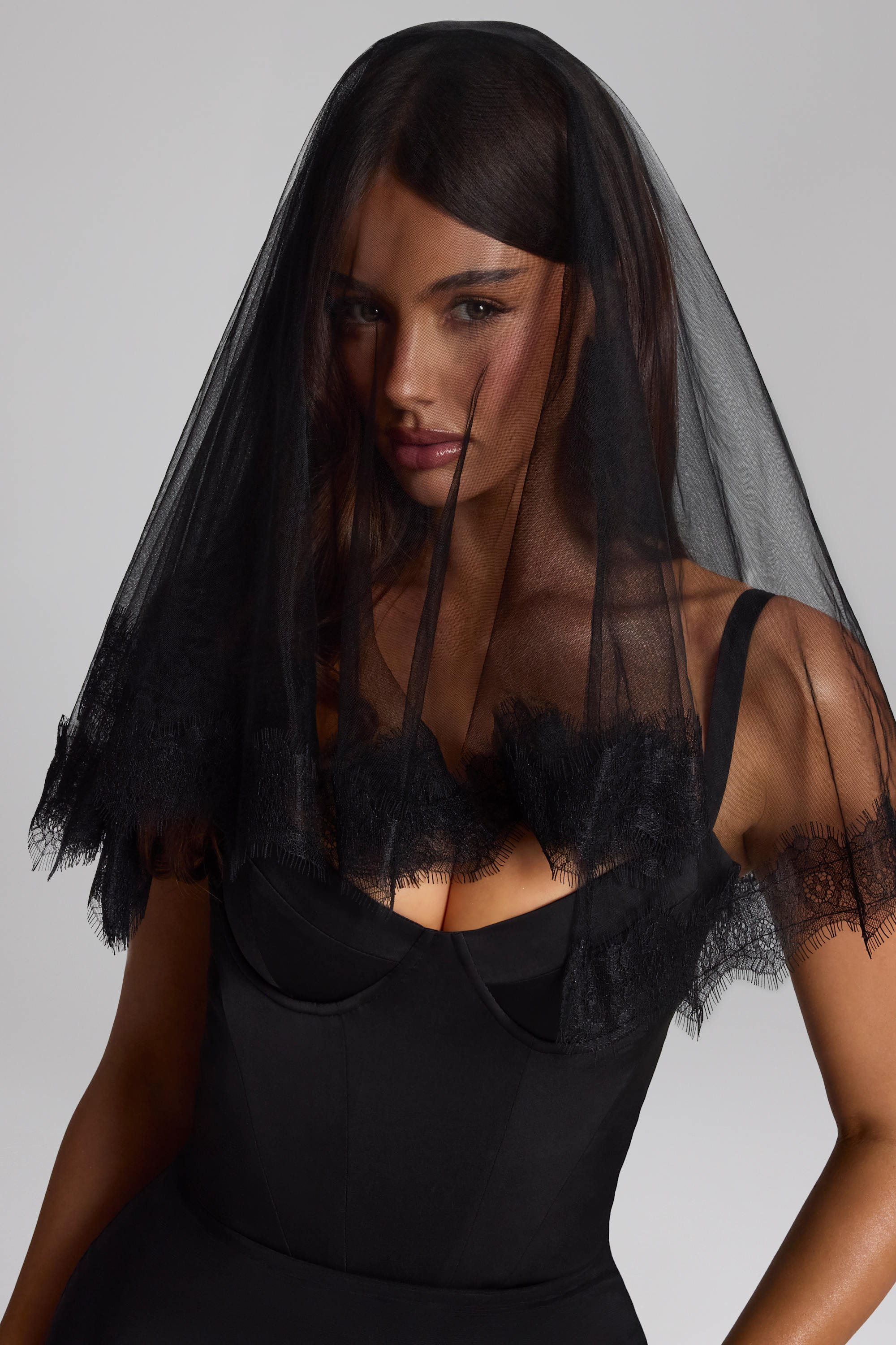 Oh Polly Trixie Voile Dentelle tulle noir taille unique