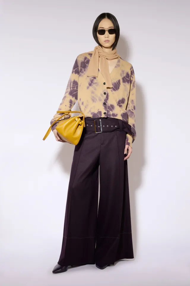 Liviana Conti Aglaia cardigan cachemire tie-dye camel