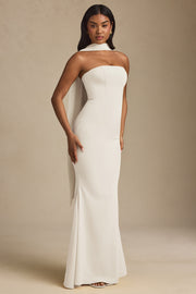 Oh Polly Imogene Robe bustier ivoire avec foulard