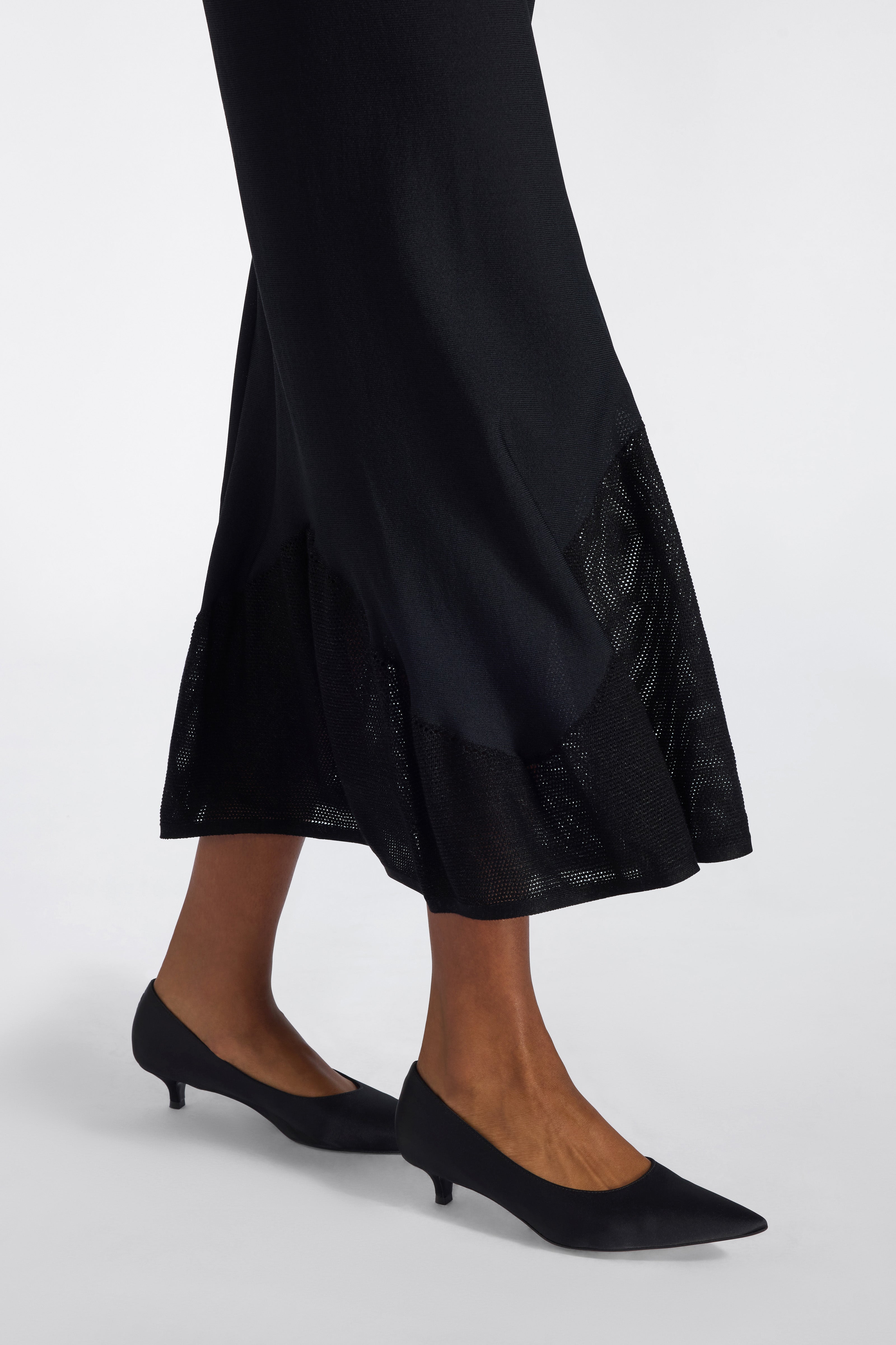 Liviana Conti Farissa jupe noire stretch effet dentelle XS-XL