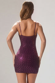 Oh Polly Ronja robe mini violet strass