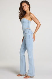 Oh Polly Odessa Jean Bootcut Clair Taille Mi-Haute