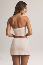 Oh Polly 14624 mini jupe trapèze rayée modal stretch