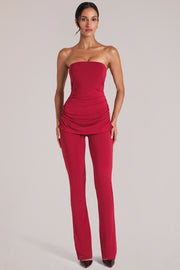 Oh Polly Trousers Pantalon Cherry Red taille mi-haute