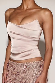Oh Polly Yulea Top corset 15017 gold satin doré