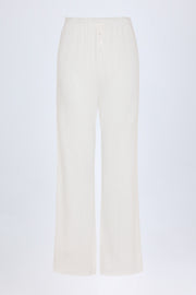 Oh Polly Trousers Libby pantalon blanc pointelle