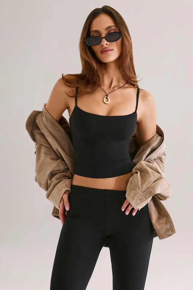 Oh Polly Ailany 14808 Top Débardeur Noir Moulant