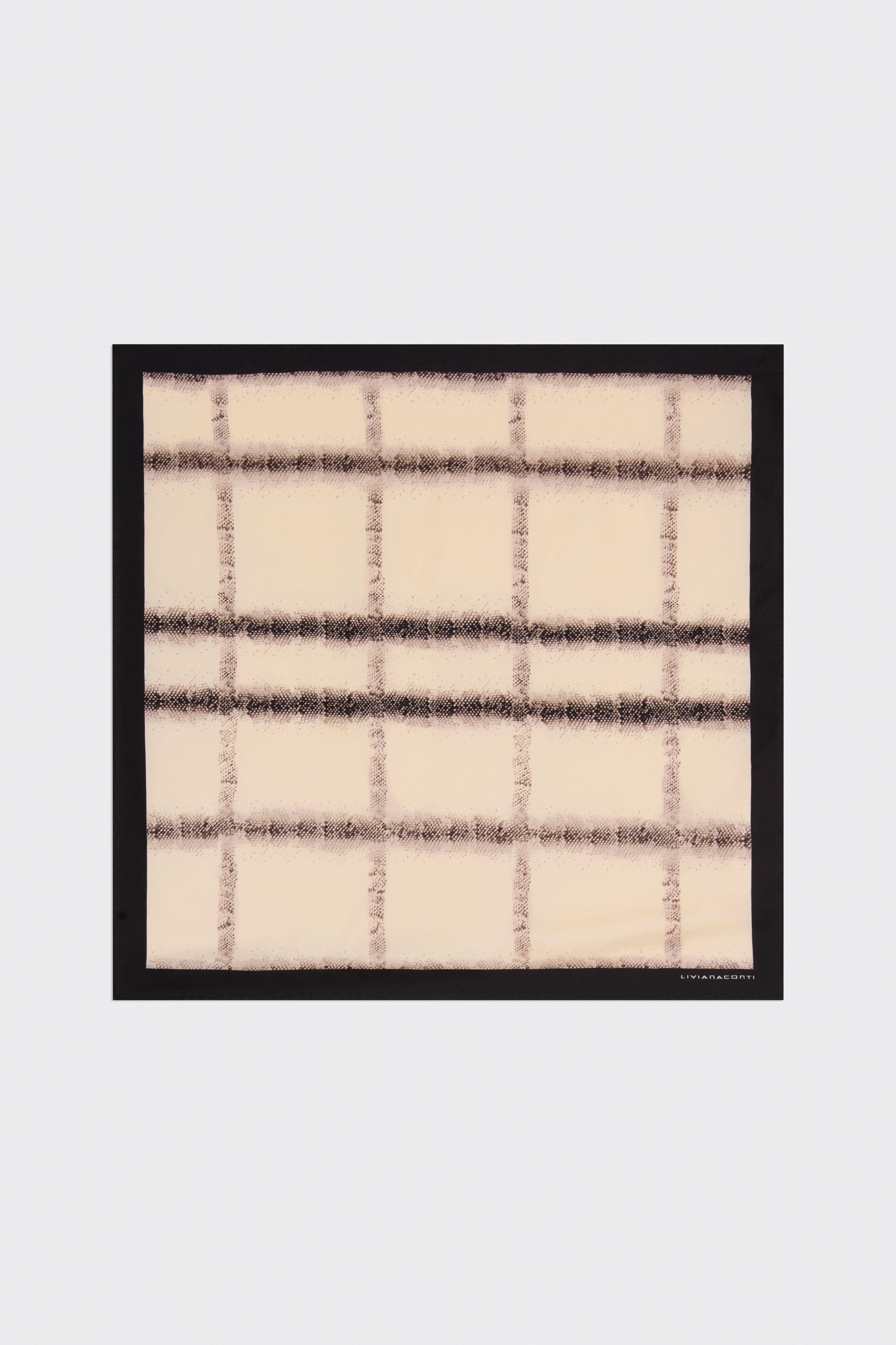 Liviana Conti Dalila foulard carré écru 70x70 viscose soie