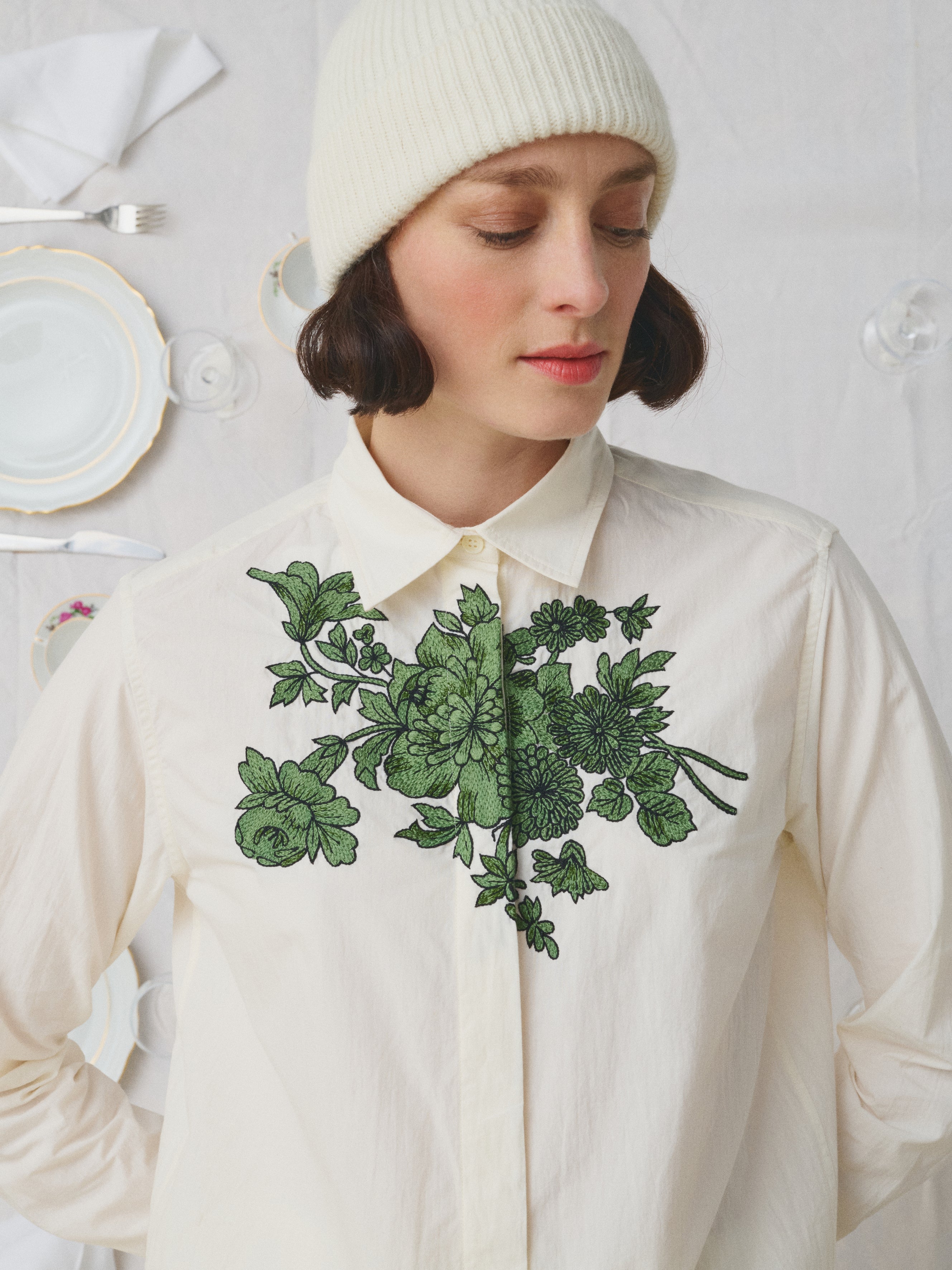 Mii Mii à table Chemise Assia chemise coton XS à XXL crème