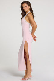 Oh Polly Dahlia 16096 maxi robe rose modal dentelle