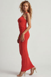 Oh Polly Skirts jupe maxi rouge piment jersey