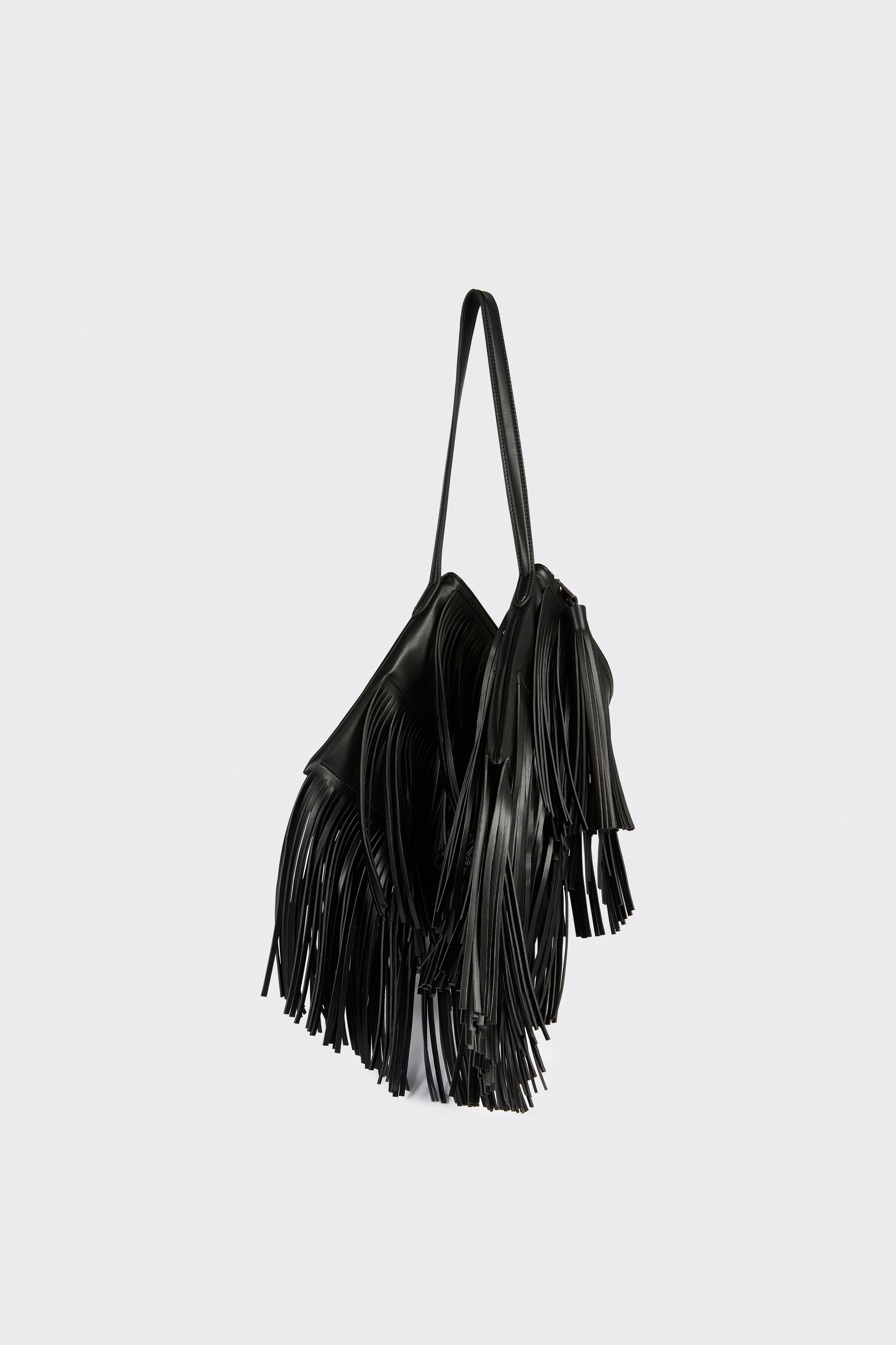 Liviana Conti Elam sac épaule franges noir maxi