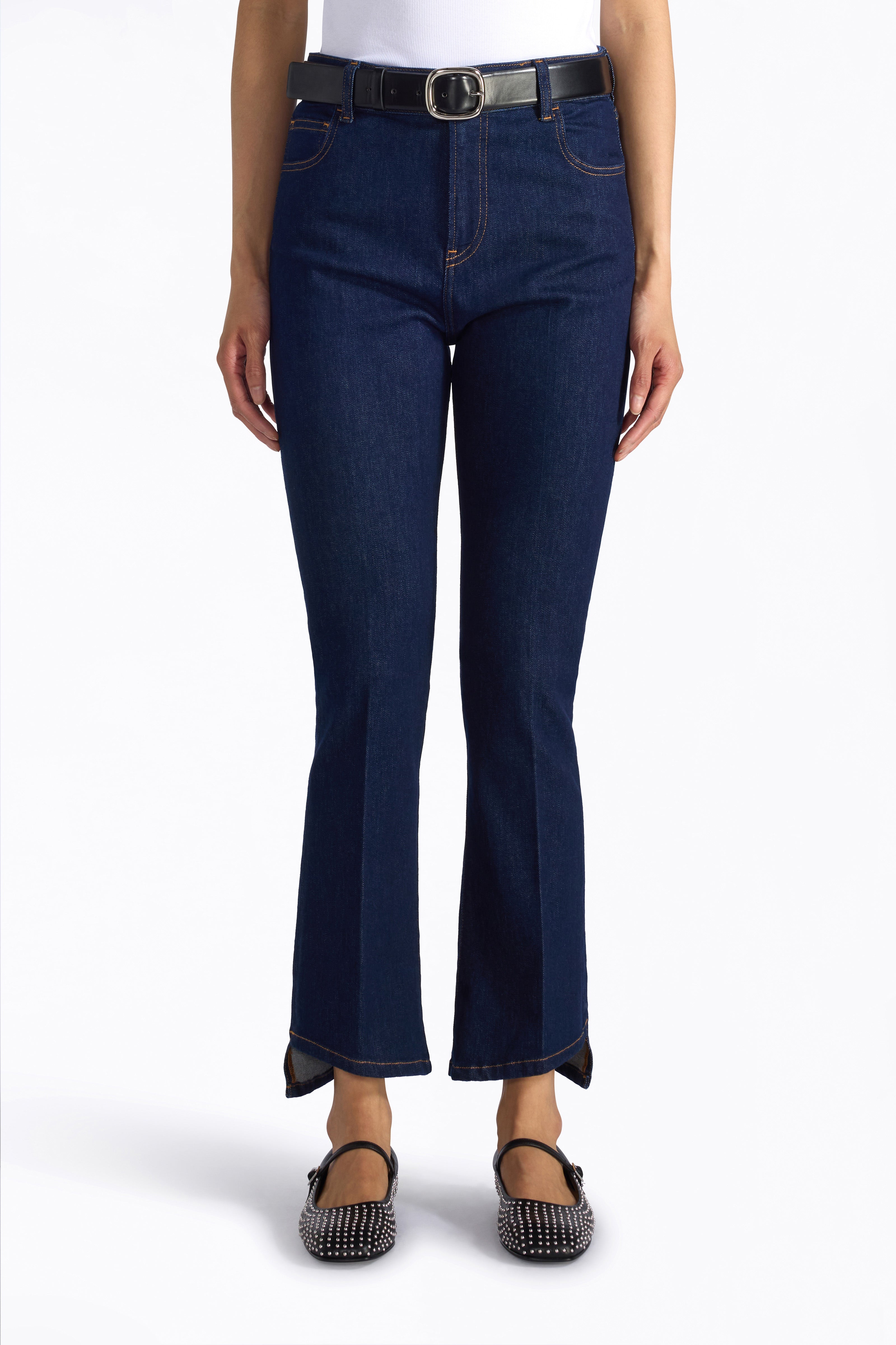 Liviana Conti Rooney jean flare bleu coton stretch