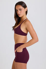 Oh Polly Bo+Tee BT0737 mini short sport bordeaux poches
