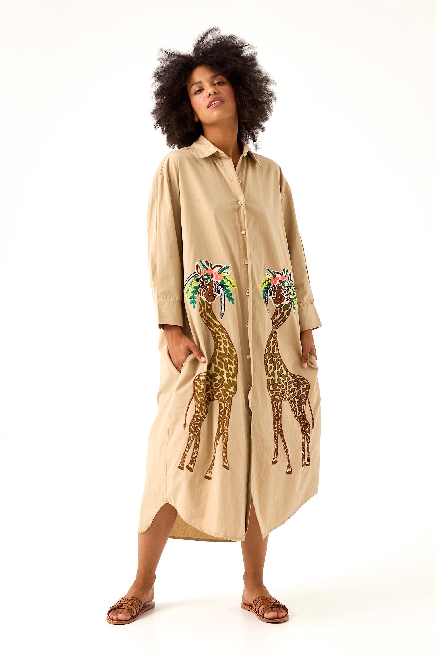 Chicosoleil Savanah robe longue femme beige coton XS-XL