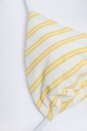 Oh Polly Swim haut bikini Kotor jaune citron rayé