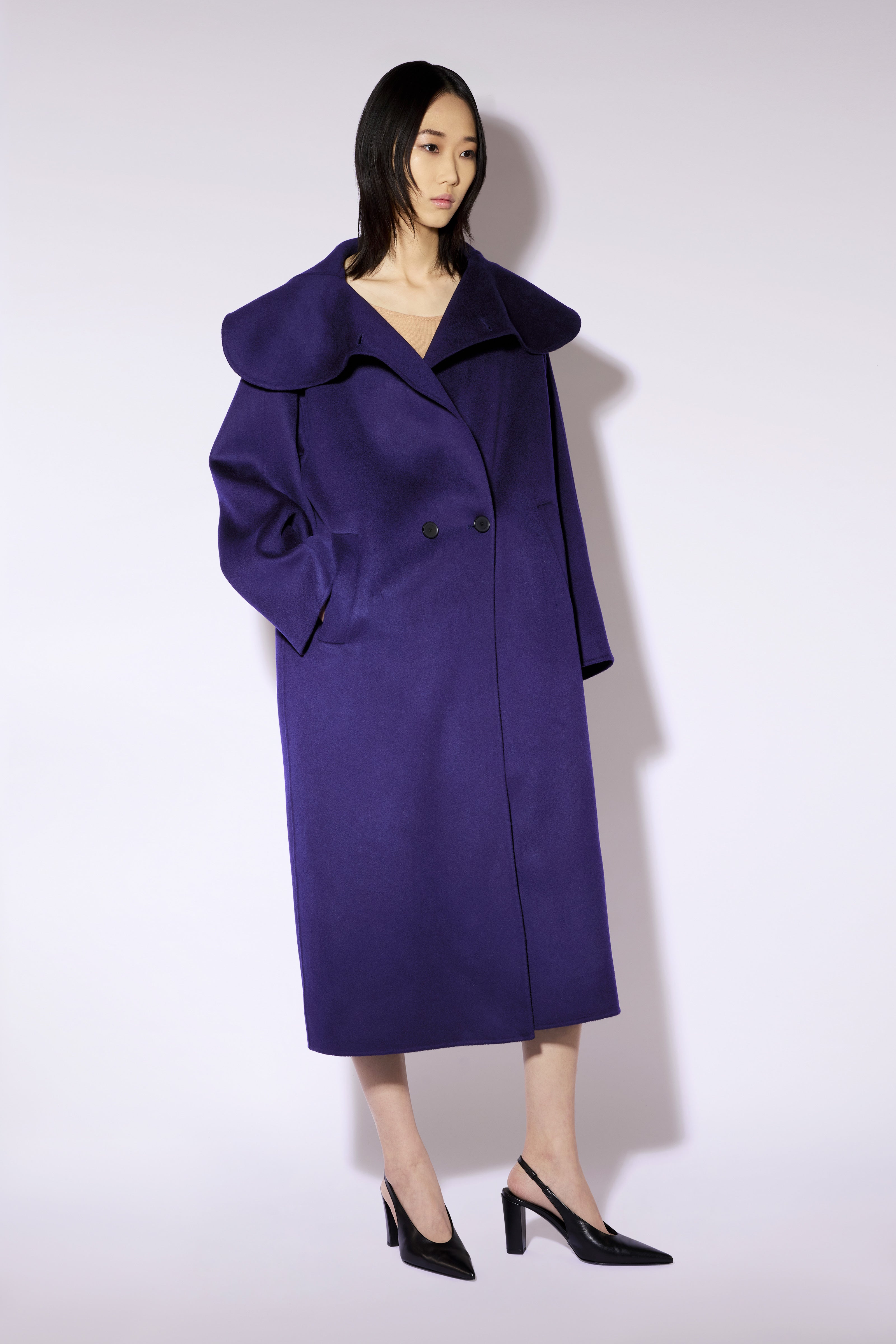 Liviana Conti Russell manteau femme mocaccino laine