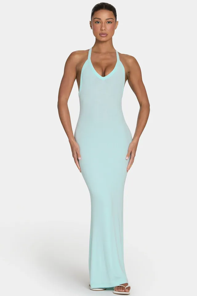 Oh Polly ButterCloud robe maxi menthe moulante stretch