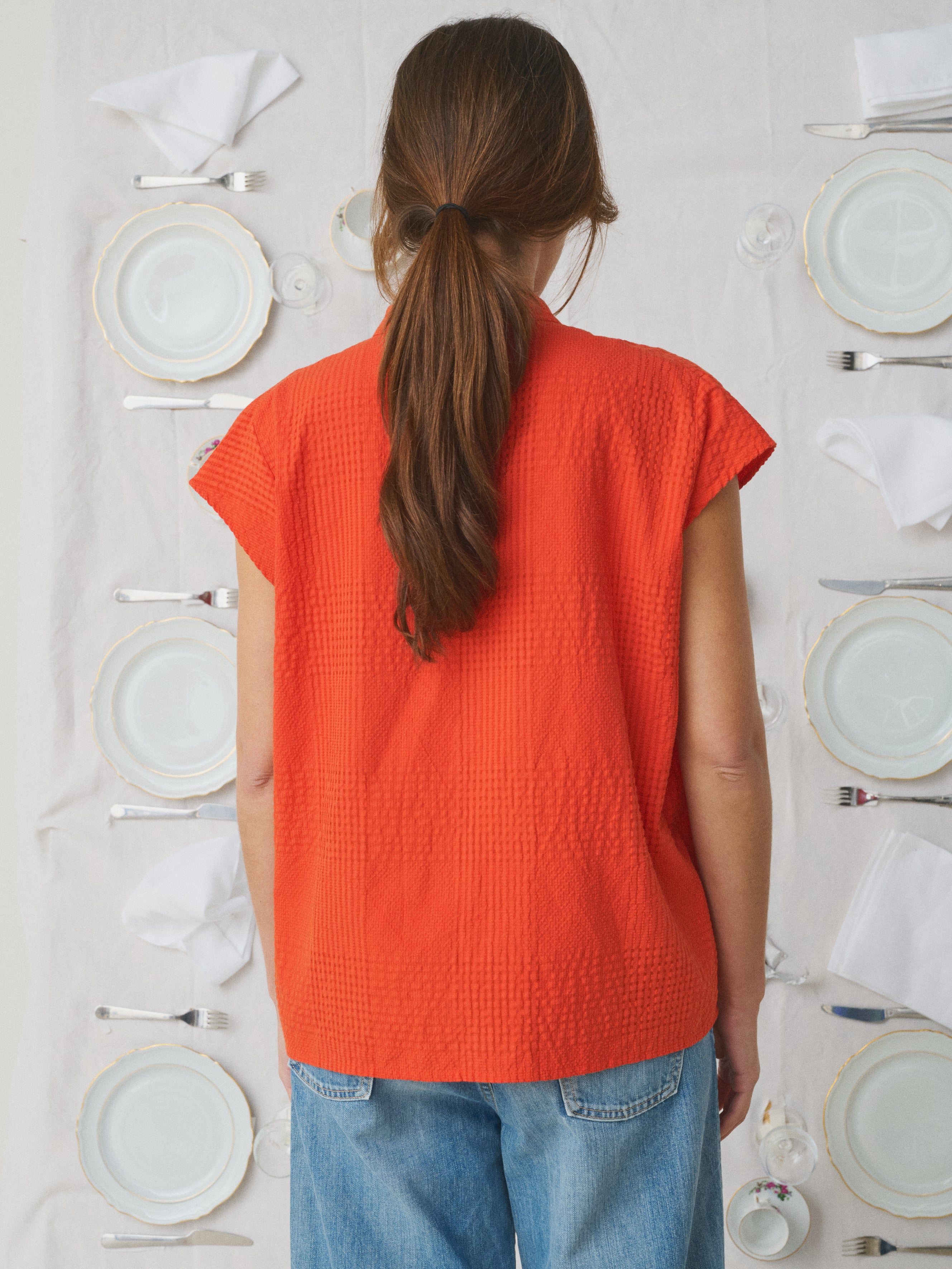 MII Mii à table Top Anne top femme coton soie