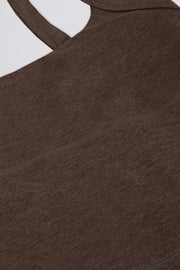 Oh Polly Tops Cropped Tank Top débardeur pecan marl col carré