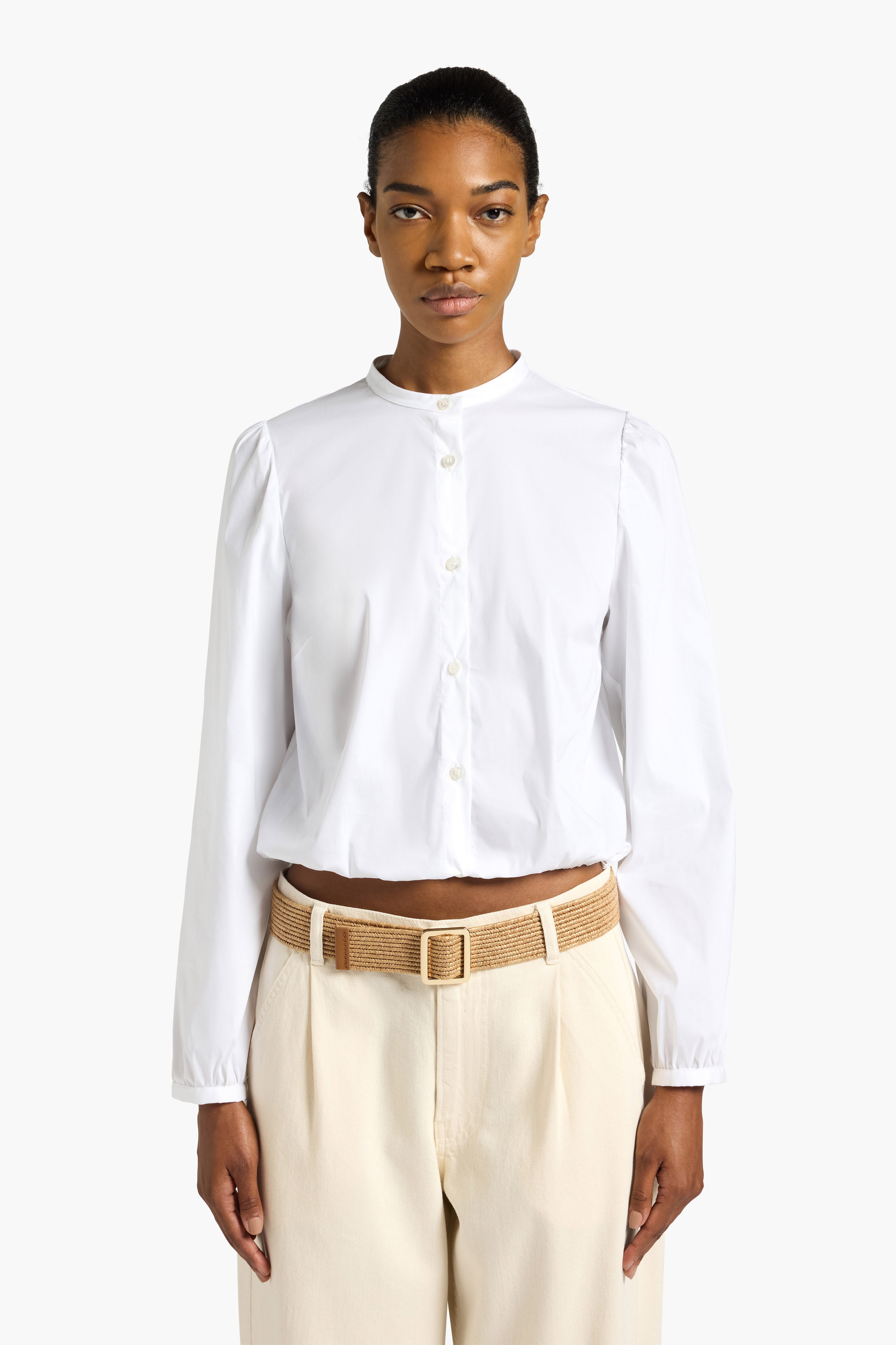 Liviana Conti Faye chemise Bianco 40 popeline crop