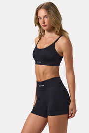 Oh Polly Bo+Tee FlexiRib Mini Short Noir Taille Haute