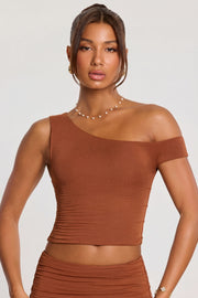 Oh Polly Trousers Mid Rise pantalon chestnut brown