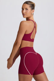 Oh Polly Bo+Tee BT2089 short mini bordeaux stretch