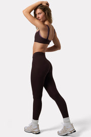 Oh Polly Bo+Tee Legging Ruche Espresso Sculptant