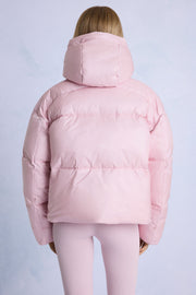 Oh Polly Veste Ski Cropped Rose Imperméable 18k Oversize