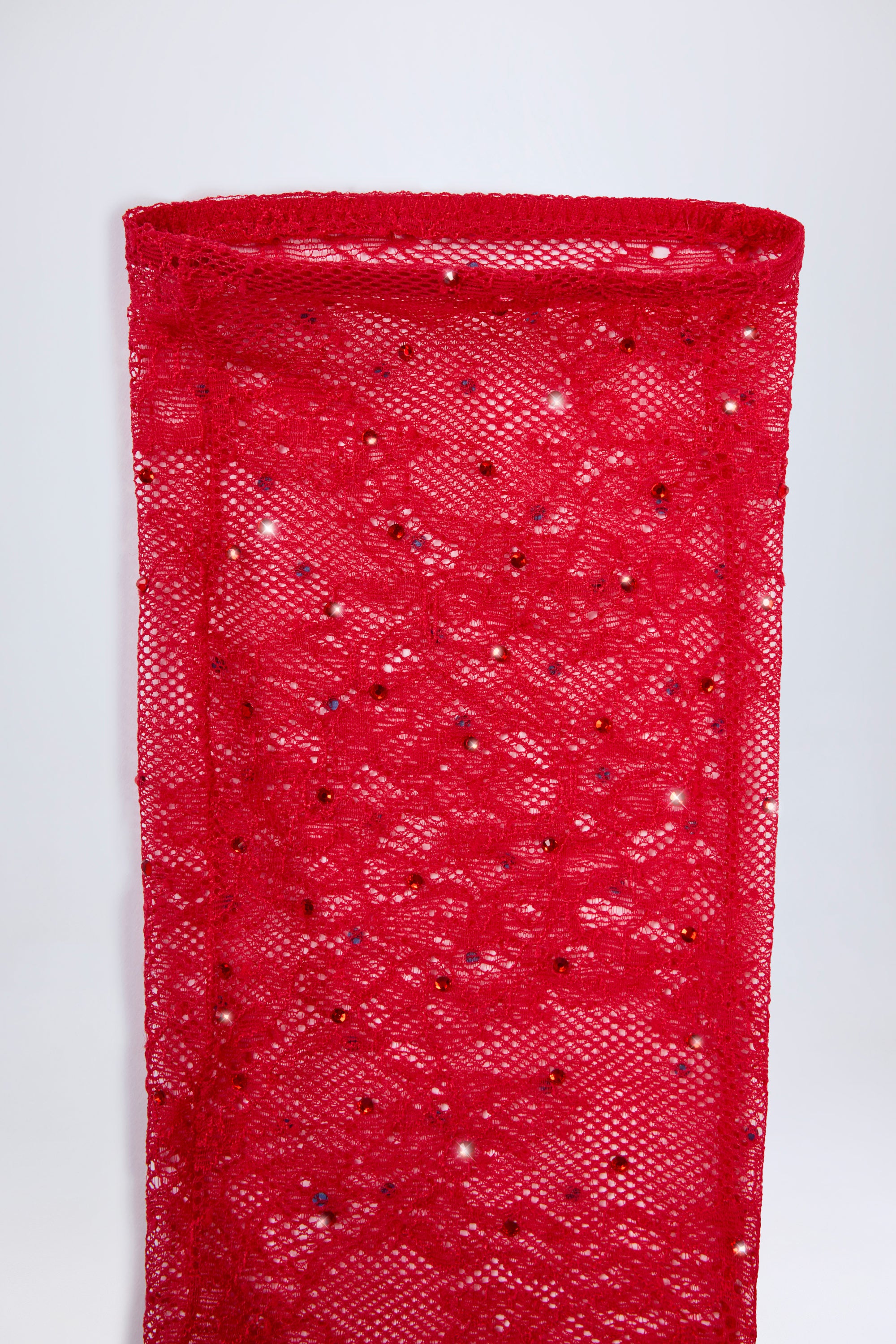 Oh Polly Poe 10816 gants dentelle rouge strass taille unique