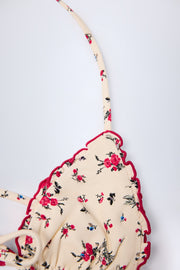 Oh Polly Swim Noia haut bikini rouge floral