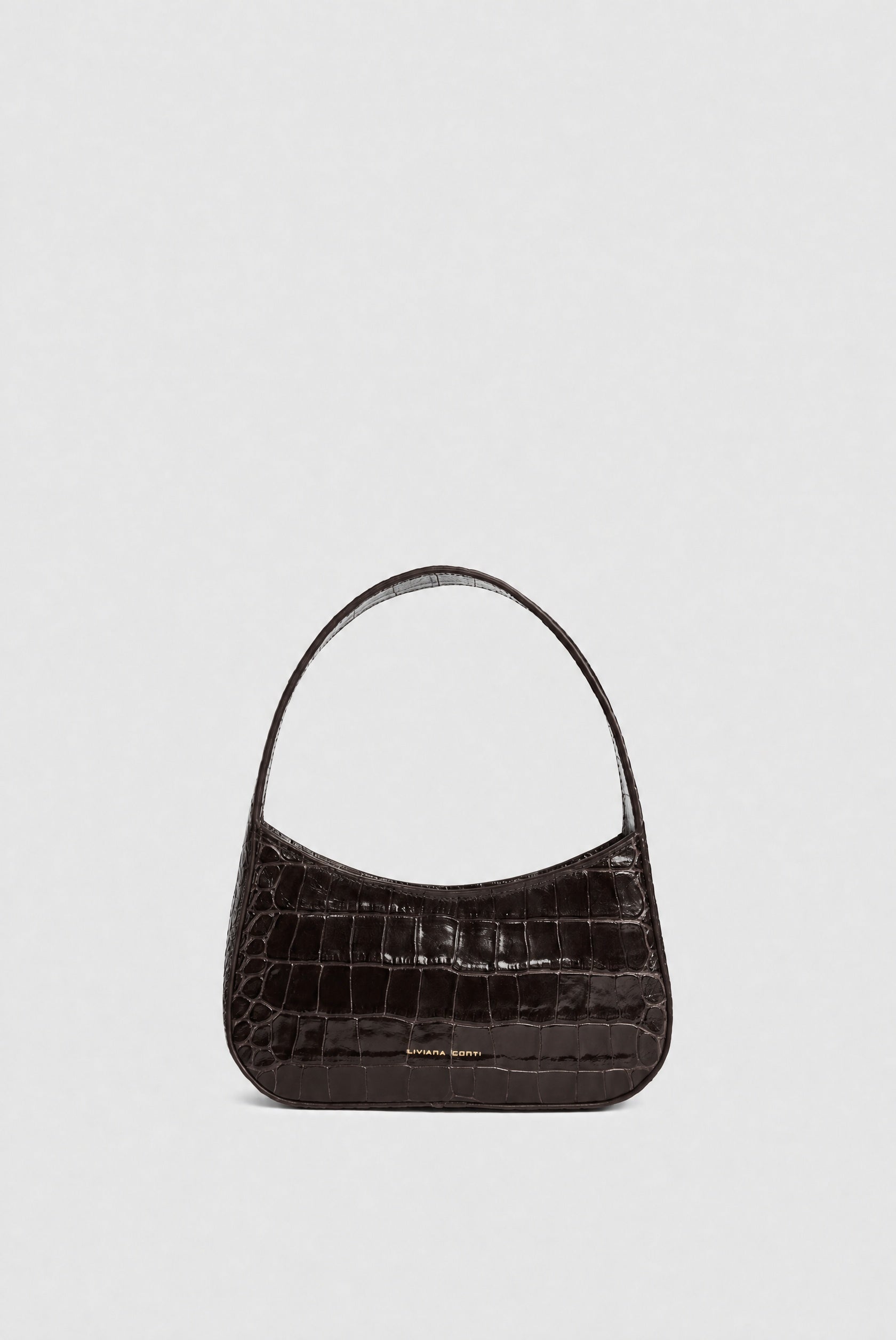 Liviana Conti Angel sac cuir aubergine croco