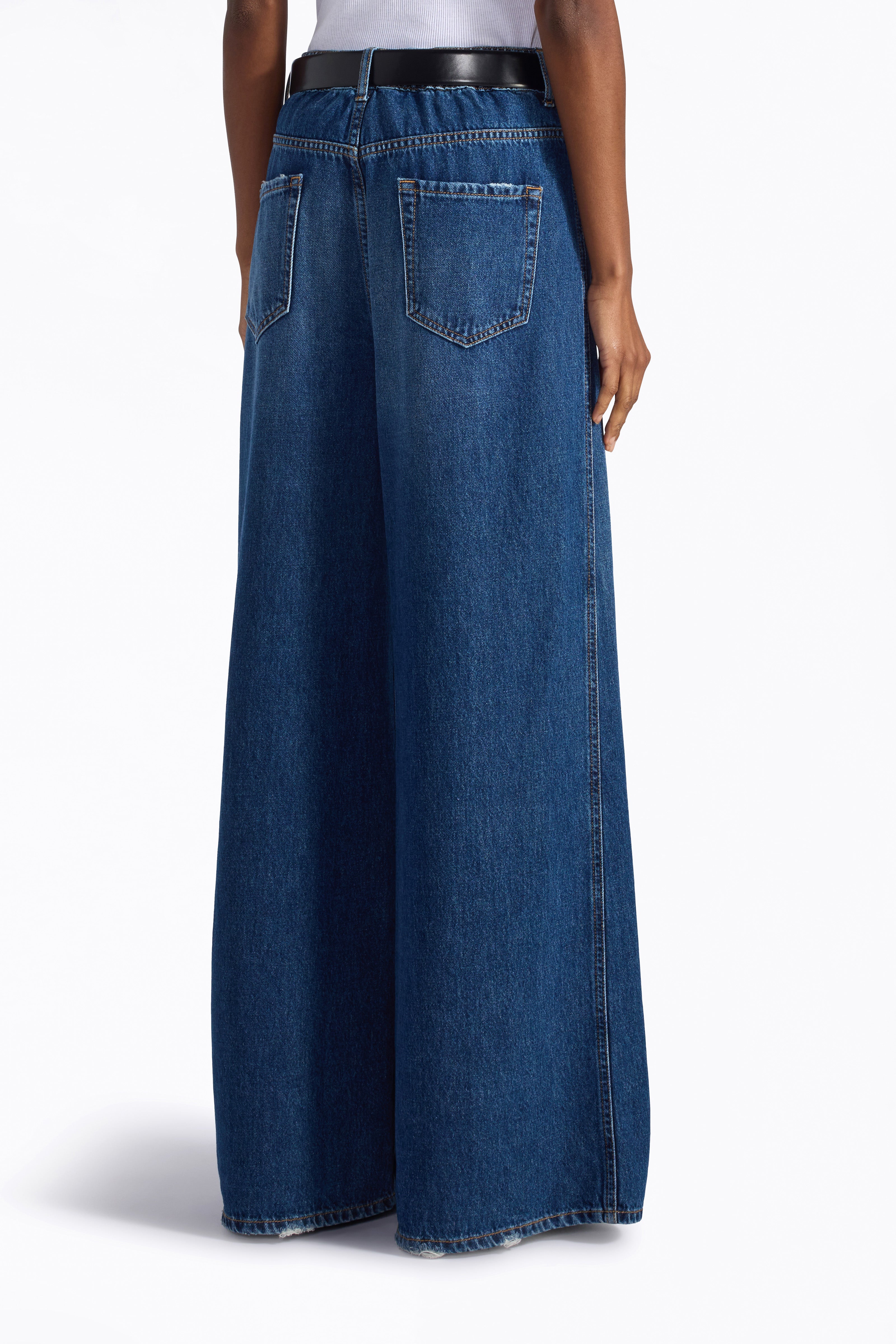 Liviana Conti Oliver jean large denim clair coton