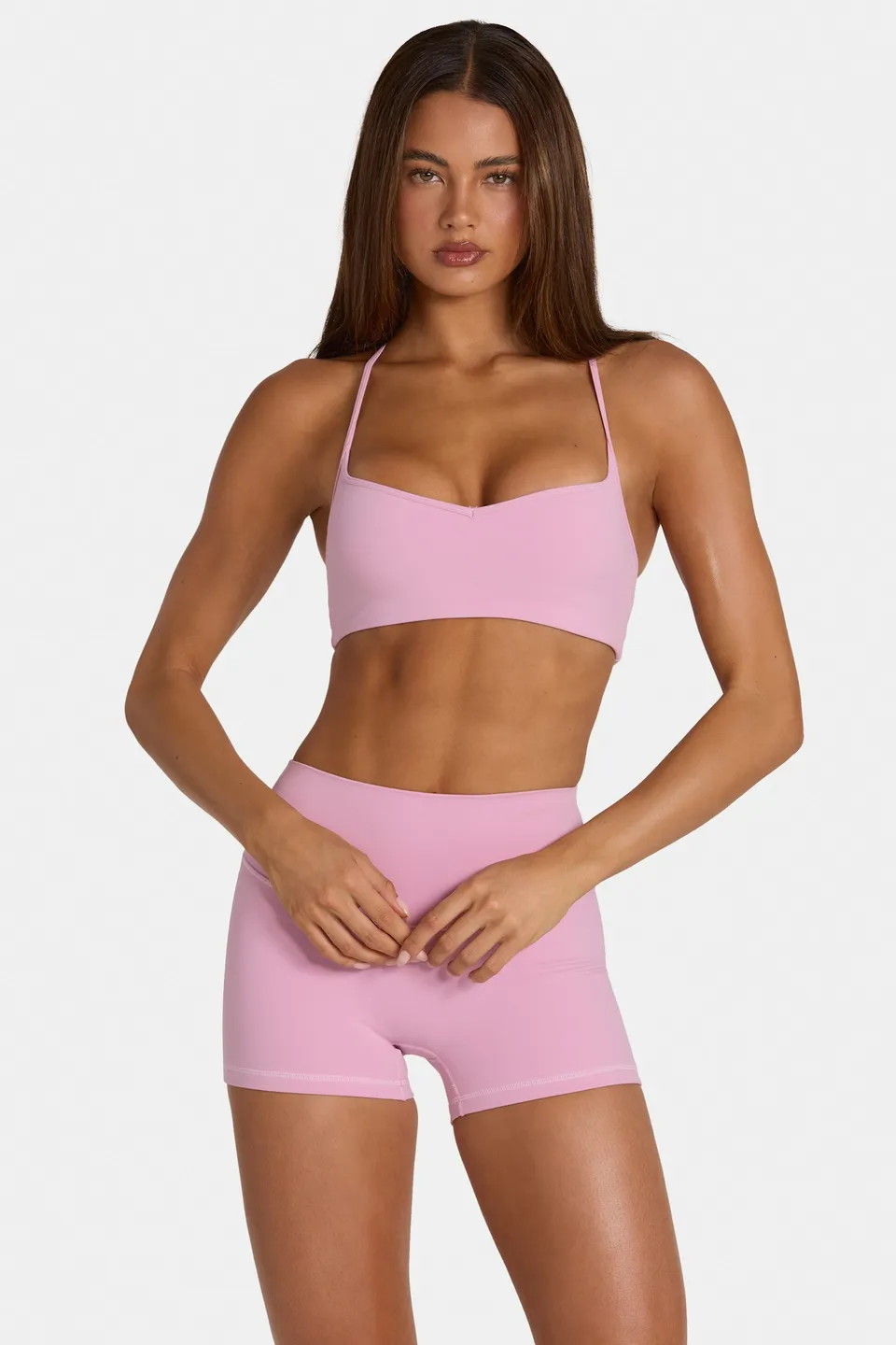 Oh Polly Bo+Tee Brassière sport Sweet Pink maintien léger