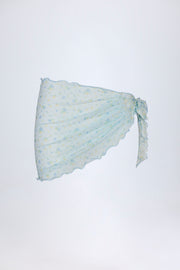 Oh Polly Swim Molinas paréo bleu floral mesh