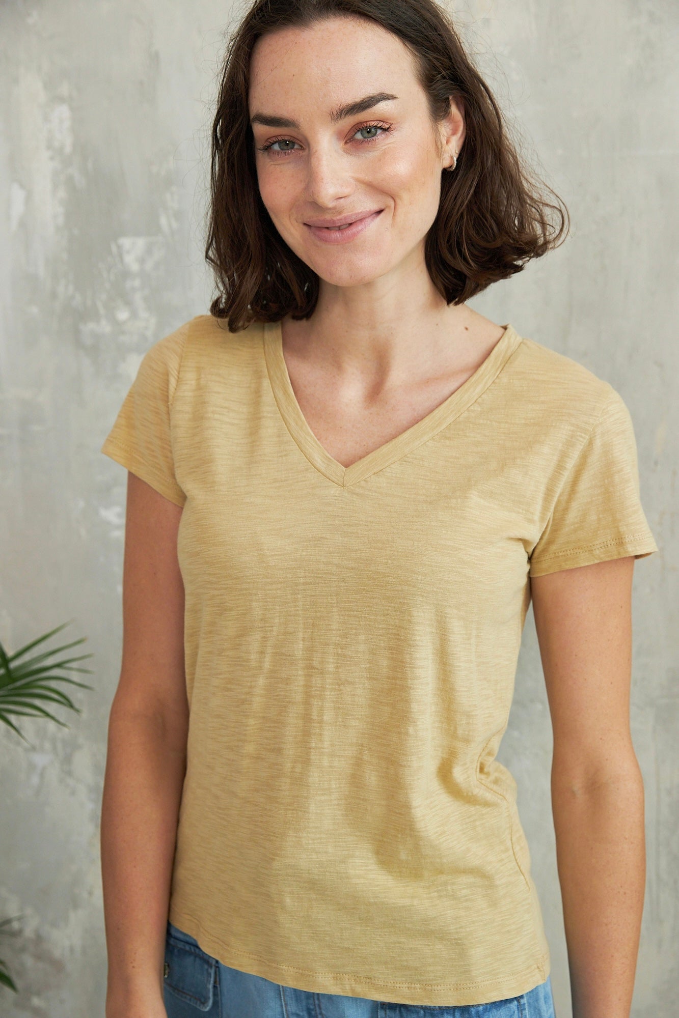 Chicosoleil Roxane t-shirt beige Skin coton