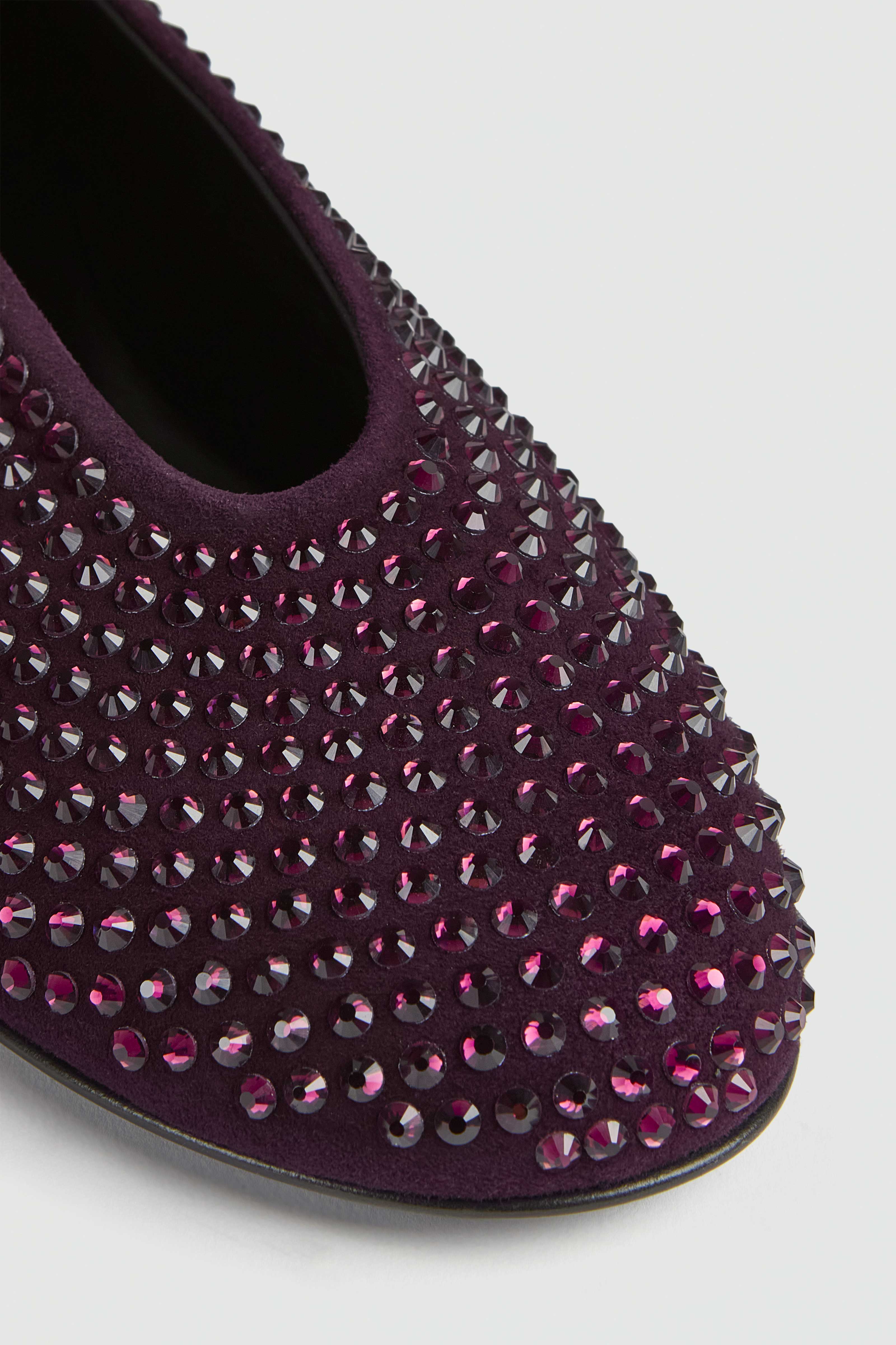 Liviana Conti Adele ballerines femme mirtillo daim strass