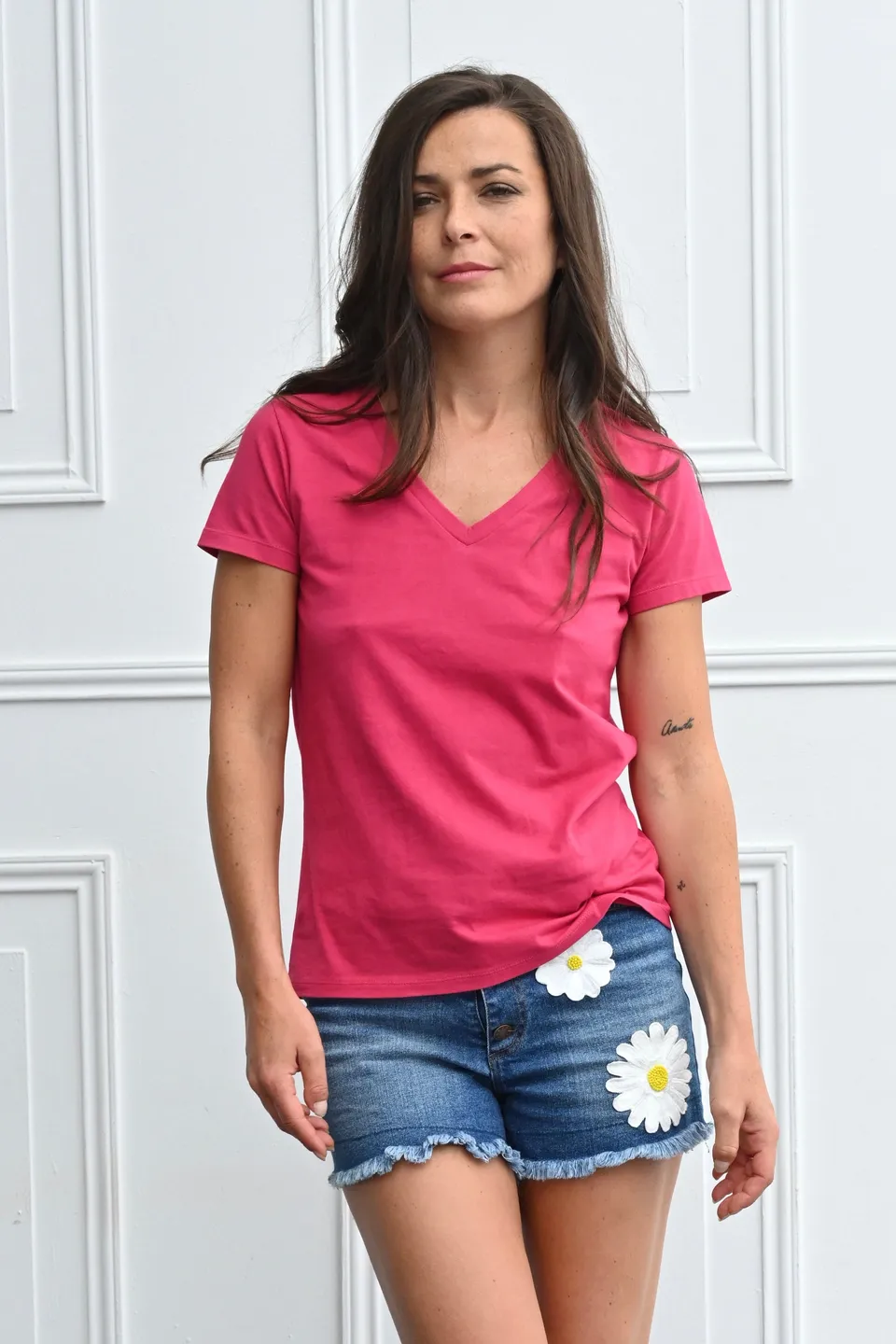 Chicosoleil Roxane tee-shirt rose Juice coton