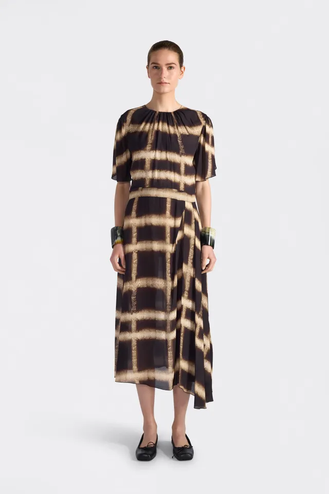 Liviana Conti Brittany robe midi pitone fondente viscose