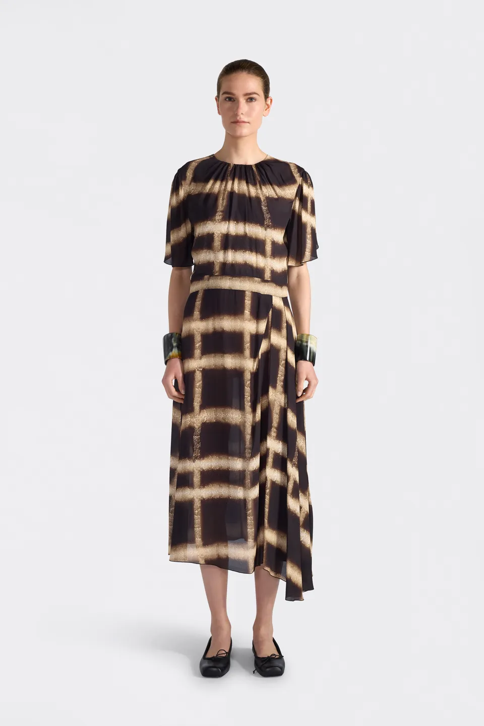 Liviana Conti Brittany robe midi pitone fondente viscose