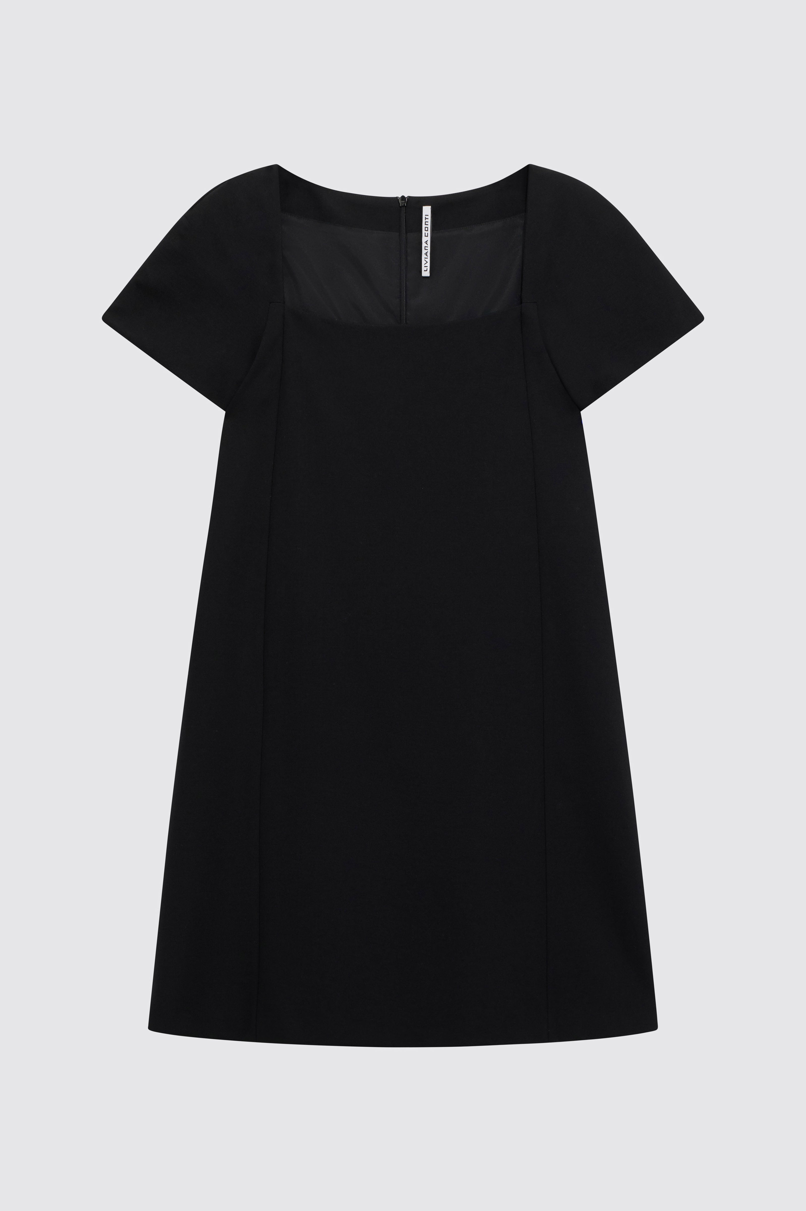 Liviana Conti Kesia robe courte noire col carré