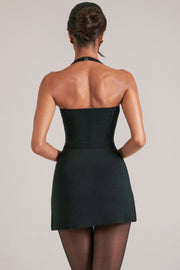 Oh Polly Tula jupe ultra mini noire bodycon fendue